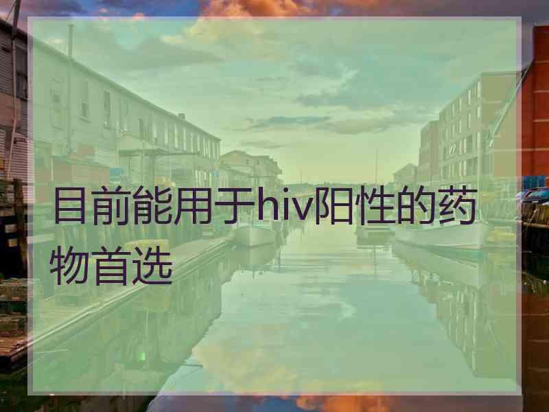 目前能用于hiv阳性的药物首选