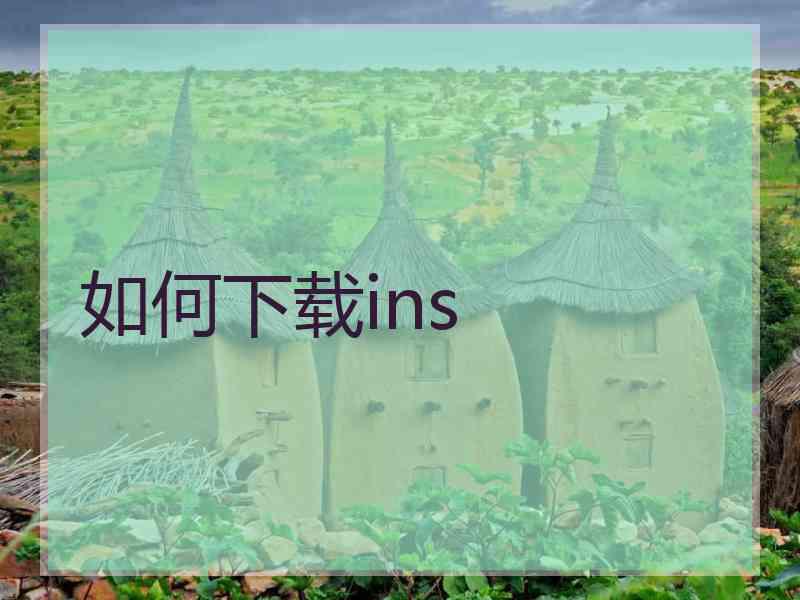 如何下载ins